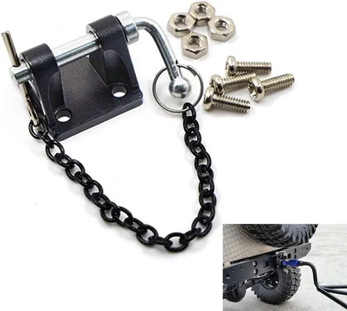 Vista 4 de DKKY - Gancho de remolque RC con cadena para 1/10 RC Crawler actualizaciones piezas