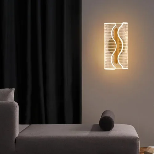 Vista 5 de Bedroom Wall Lamps Modern Minimalist Creative Wall Lamp Bedroom Study Living Room Corridor Bedside TV Sofa Background Wall Lamp Wall Lights for