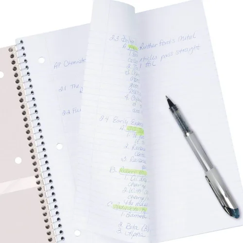 Vista 3 de Five Star Cuaderno en espiral, 1 tema, 100 hojas, cuadriculado, mapa de bits, color blanco Encuadernación desconocida
