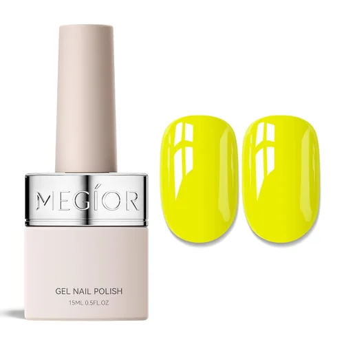 Vista 87 de MEGIOR Esmalte de uñas de gel libre de TPO, 0.5 onzas líquidas, base de gel transparente para remojar la lámpara de uñas LED, capa base de larga