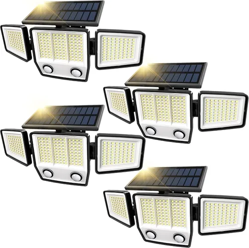 Vista 9 de MDCMDCM Luces solares para exteriores con sensor de movimiento, impermeables, 3000 lúmenes, 3 modos, luces de seguridad para exteriores, iluminación