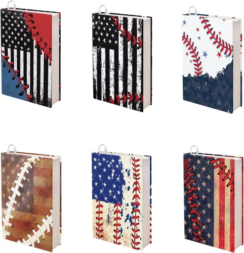 Vista 37 de Rnyleeg Paquete de 6 fundas protectoras de libros de bolsillo para niños, con temática deportiva, elástica, para amantes de los libros, estudiantes