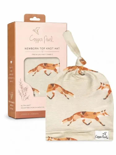 Vista 135 de Gorro de bebé con nudo superior elástico suave "Fern" por Copper Pearl