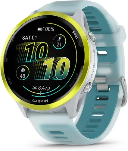Vista 2 de Garmin Forerunner 570 Advanced GPS Running and Triathlon Smartwatch Bundle (1.850 in, Amp Yellow/Translucent Whitestone/Turquoise)