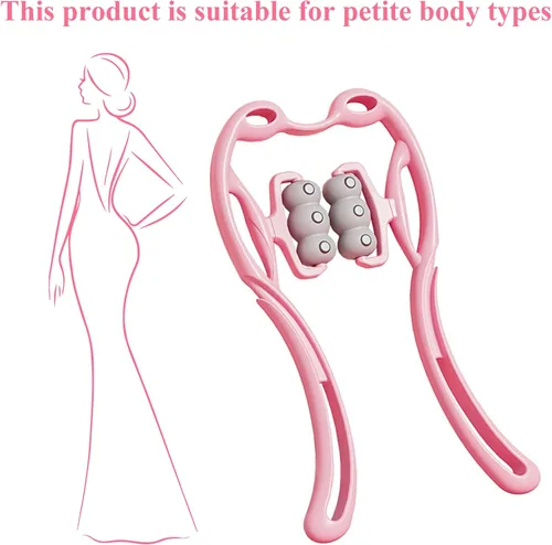 Vista 3 de Masajeador de cuello con rodillo de cuello, herramienta de masaje para aliviar el dolor de tejido profundo, diseño de mango ergonómico, ligero