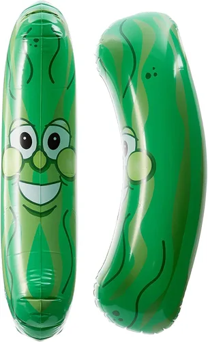 Vista 5 de Happy Deals, pepino gigante inflable, 36 pulgadas., Verde
