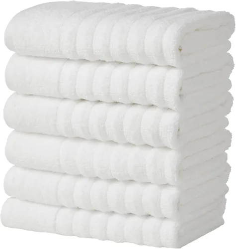 Vista 9 de Great Bay Home Juego de 6 toallas de mano – Toallas 100% algodón – Toallas absorbentes y de secado rápido para el baño (Duna)