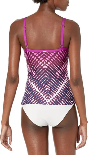 Vista 2 de Calvin Klein Traje de baño tankini sobre el hombro para mujer