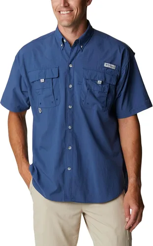 Vista 23 de Columbia - Camisa de pesca Bahama II, línea PFG, con factor de protección ultravioleta (FPU) 30, de manga corta, para hombre. azul (Vivid Blue)