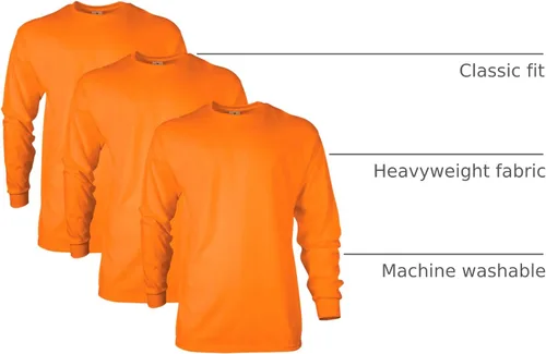 Vista 170 de Gildan - Camiseta de manga larga de algodón ultra estilo G2400 para adultos, paquete múltiple