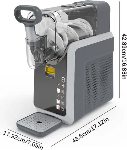 Vista 6 de Máquina comercial de granizado para uso doméstico: máquina de bebidas congeladas con enfriamiento rápido, limpieza automática, 2L 5 programas