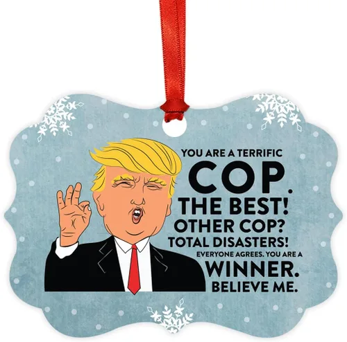 Vista 28 de Andaz Press Presidente Donald Trump Fancy Frame Recuerdo Adorno de Navidad Regalo de broma Ejecutivo de Cuenta, 1 paquete, Divertidas Ideas