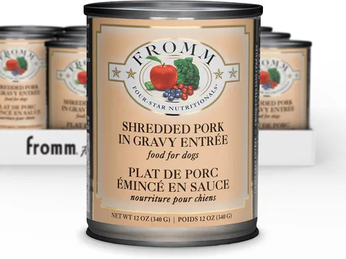Vista 13 de Fromm Alimento húmedo para perros de carne de res triturada en salsa de cuatro estrellas - Caja de 12 latas