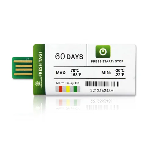 Vista 10 de Freshliance - Registrador de datos de temperatura desechable USB con 30000 puntos, informes PDF CSV automáticos de alta precisión, 7 días de uso
