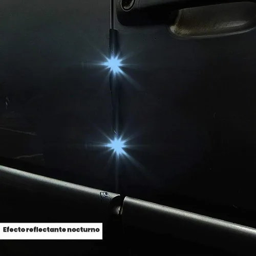 Vista 4 de 4 tiras anticolisión para puerta de automóvil con fluorescente, tira protectora universal autoadhesiva para espejo retrovisor, protectores