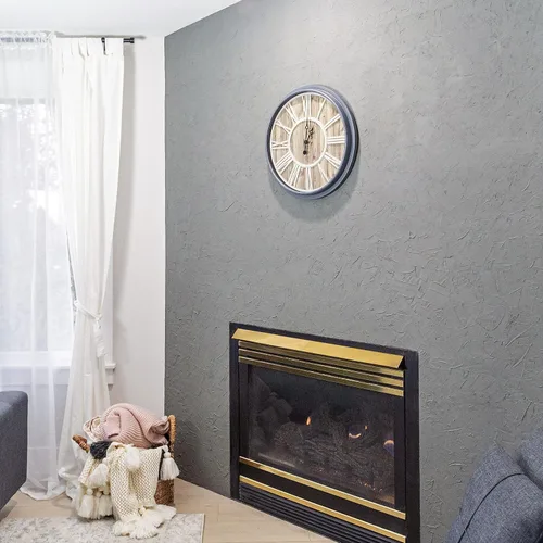 Vista 3 de Pacific Bay Mannheim - Reloj de pared grande decorativo ligero y moderno, silencioso sin tictac, números romanos 3D, fácil de leer, cubierta facial