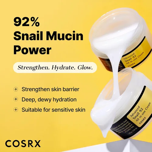 Vista 9 de [Cosrx] Advanced Snail 92 Todo en una crema 3.38 oz.