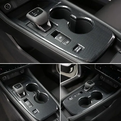 Vista 7 de XITER Perilla de Palanca de Cambios de Automóvil Estilo Fibra de Carbono Cubierta de Panel de Consola Consolas Centrales Fundas de Palanca Perillas