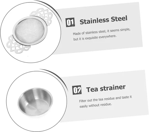 Vista 6 de Filtro de té de malla fina para café, tetera de metal, filtros de té de malla metálica suelta, filtro de embudo de té, filtro de té de metal
