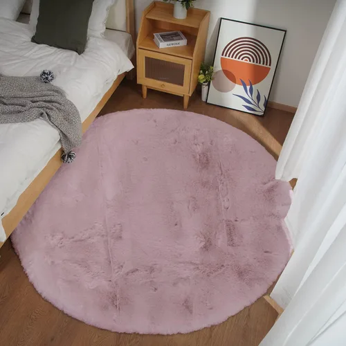 Vista 82 de Ghouse Alfombra ultrasuave de pelo sintético de conejo 2x3, alfombras lavables a máquina para dormitorio, alfombras esponjosas para sala de estar