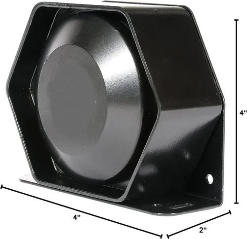 Vista 4 de Ledqusa Frightener - Altavoz de sirena para vehículo de emergencia de 100 vatios para advertencia de peligro de alto rendimiento/policía, camiones