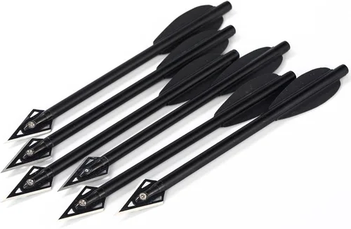 Vista 6 de Mini pernos de ballesta de aluminio, flechas de ballesta de 6.3 pulgadas, puntas afiladas de cabeza ancha, flechas de caza para 50-80 libras, mini
