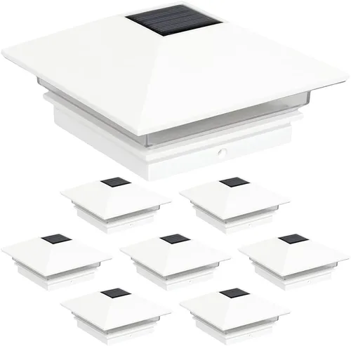 Vista 12 de Postes solares GreenLighting Nominal 4 x 4 Slim LED, lámpara con remate para postes de madera, Bronce