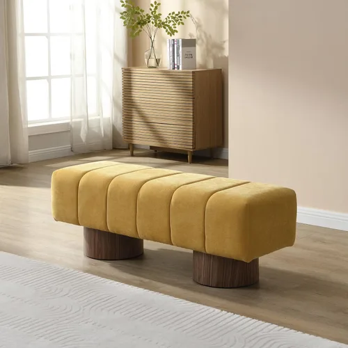 Vista 11 de Christopher Knight Home Manila - Banco de comedor de tela bouclé de 50 pulgadas, banco otomán tapizado rectangular, reposapiés al pie de la cama