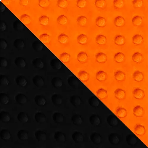 Vista 6 de MEG ORIGINAL Minky Dot Manta de bebé, naranja y negro 346