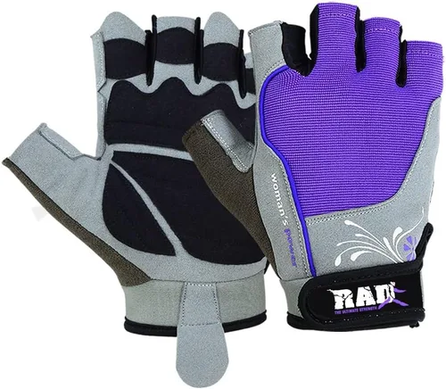 Vista 5 de RAD Guantes de levantamiento de pesas Entrenamiento de gimnasio Mujeres Guantes de fitness Correas de cuero
