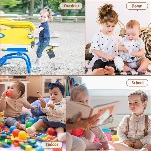 Vista 6 de BONANGEL Baby Socks with Grips, 8 Pairs Non Slip Cotton Ankle Socks for Toddler Girls Boys Infants Kids 0-5 Years Old