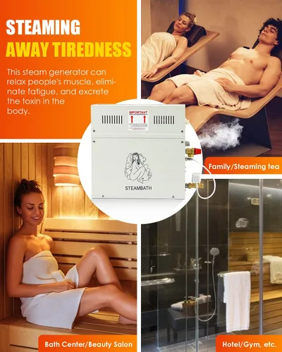 Vista 4 de CGOLDENWALL Generador de vapor de 4.5kw Generador de baño de vapor de baño de sauna para baño de baño de vapor para el ³ adecuado de la calefacción