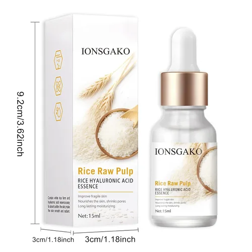 Vista 8 de IONSGAKO Crema De Arroz para La Piel De Cara Y Cerrar Los Poros Quitar Manchas Suero de Arroz Blanco para Esencia Facial Hidratante Profundo