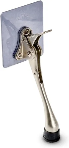 Vista 11 de HOME&I - Tope de puerta con placa de montaje autoadhesiva grande, tope de puerta ajustable resistente, sin taladro, soporte de puerta montado
