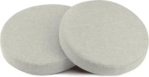 Vista 10 de OVOV Cojines redondos antideslizantes para sillas de comedor de 16 pulgadas Verde salvia