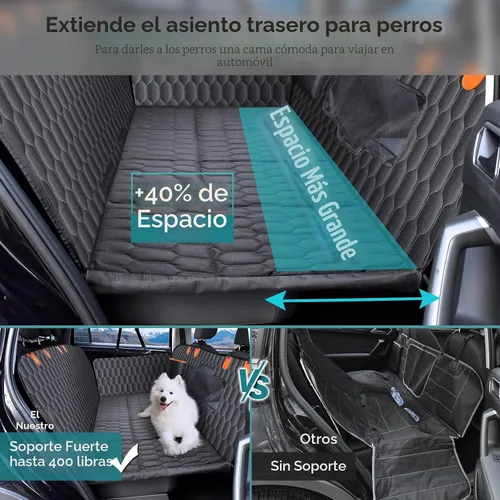 Vista 2 de Chumajor Extensor de asiento trasero para perros, soporta 400 libras, funda impermeable para asiento de automóvil para perro, parte inferior dura