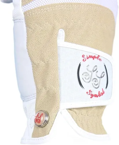 Vista 5 de Guantes de golf para hombre, cuero sintético de alta calidad, agarre estable, paquete de dos