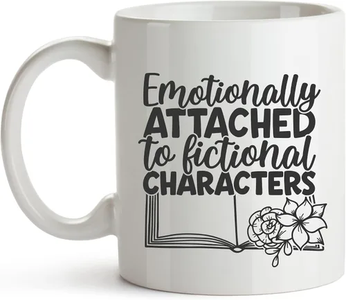 Vista 7 de YouNique Designs Taza para amantes de los libros, 11 onzas, artículos Bookish, taza del club de libros, taza de café de ratón de biblioteca, taza