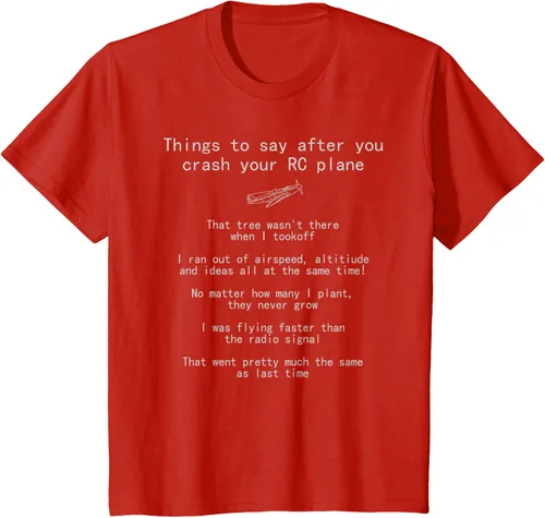 Vista 3 de Cosas que decir cuando te estrellas con tu camiseta RC Plane hobby