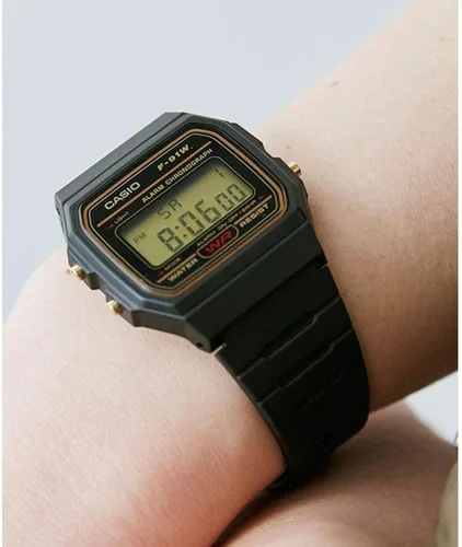 Vista 5 de Casio Reloj de cuarzo casual digital unisex F-91WG-9Q Azul Patchwork Digital movimiento de cuarzo