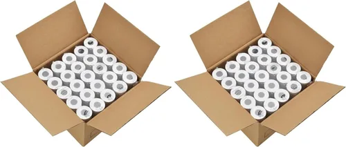 Vista 21 de MFLABEL 2 rollos de 0,6 cm x 15,2 metros de papel térmico para caja registradora, POS, Papel de recibo para tarjeta de crédito, 5 rollos