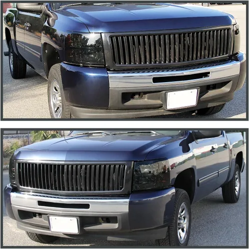 Vista 2 de SPEC-D TUNING Faros delanteros con reflector ámbar compatible con Chevy Silverado 1500 2007-2013, 2500HD 3500HD 2007-2013, conjunto de lámpara