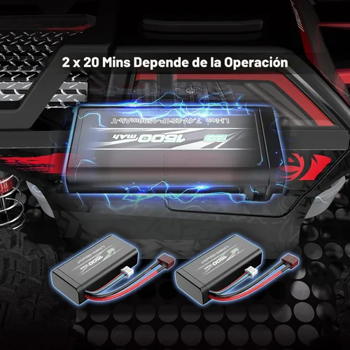 Vista 5 de MEW4 Coche RC sin escobillas de 1/16, camiones todoterreno RC 4X4, autos RC portátiles rápidos 26.1 mi/h para adultos, auto RC de alta velocidad