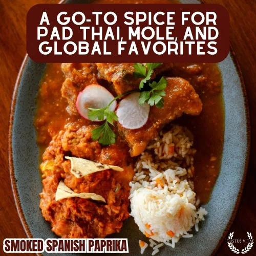 Vista 5 de Pimentón español ahumado, sin OMG, empaquetado en latas magnéticas, sostenible, cultivado en Estados Unidos, totalmente natural, no irradiado