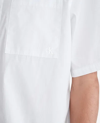 Vista 3 de Calvin Klein Mens Solid Pocket Button-Down Short Sleeve Easy Shirt