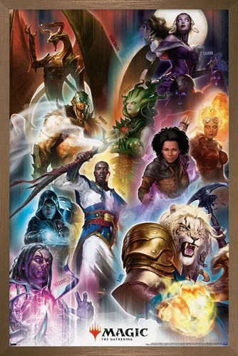 Vista 16 de Trends International Magic: The Gathering - Póster de pared de cuadrícula, 14.72 x 22.37 pulgadas, versión enmarcada de madera de granero