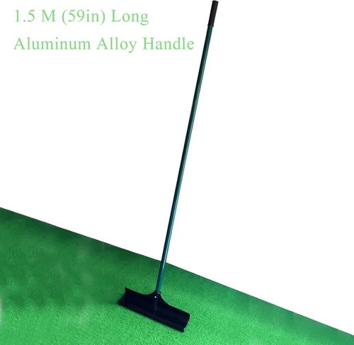 Vista 3 de Trampa de arena de golf con mango de aluminio, rastrillo reversible en forma de S, fácil de usar, suministros ligeros para campos de golf
