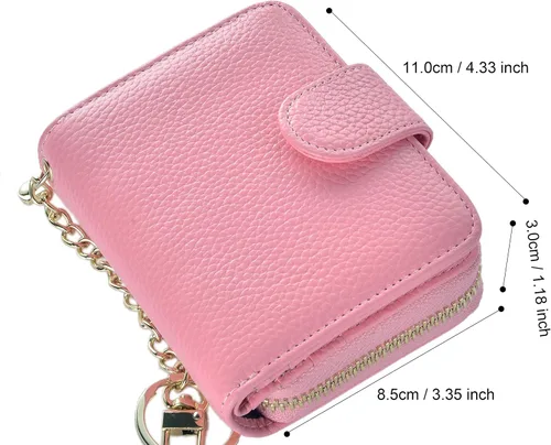 Vista 7 de Beurlike billetera de cuero, con tarjetero con bloqueo RFID, organizador, billetera segura para mujer