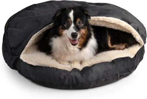 Vista 62 de Snoozer Cama de lujo de microsuede acogedora estilo cueva para mascotas, pequeña, antracita For small sized pets, Removable washable cover