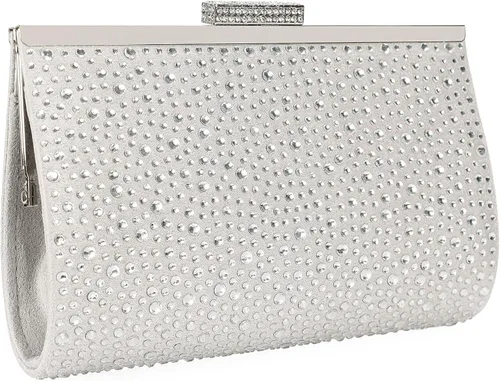 Vista 2 de DEXMAY Crystal Clutch Purse for Women Rhinestone Frame Clutch Handbag for Party
